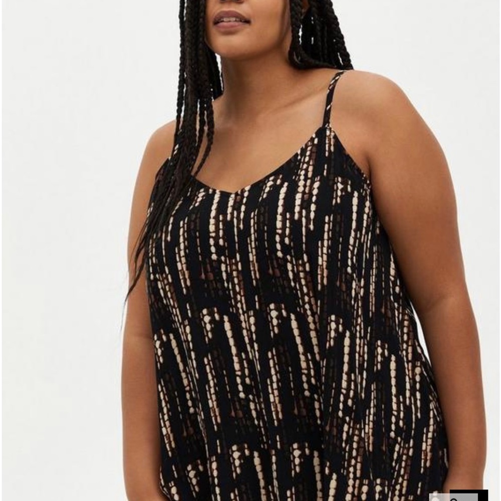 Torrid Ikat Crinkle Gauze Swing Cami Size 2